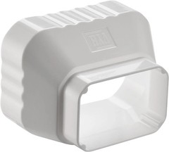 VYH 3×4 to 2×3 Gutter Downspout, Downspout to Downspout Adapter (White 2 Pack)