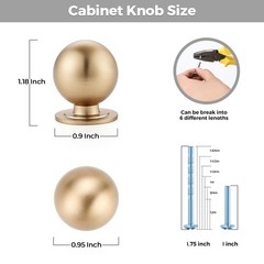 Ravinte Decor 12 Pack Champagne Bronze Cabinet Knobs, Round