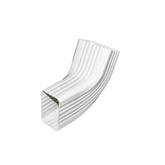 3 In. X 4 In. White Vinyl Downpipe – A/B Elbow