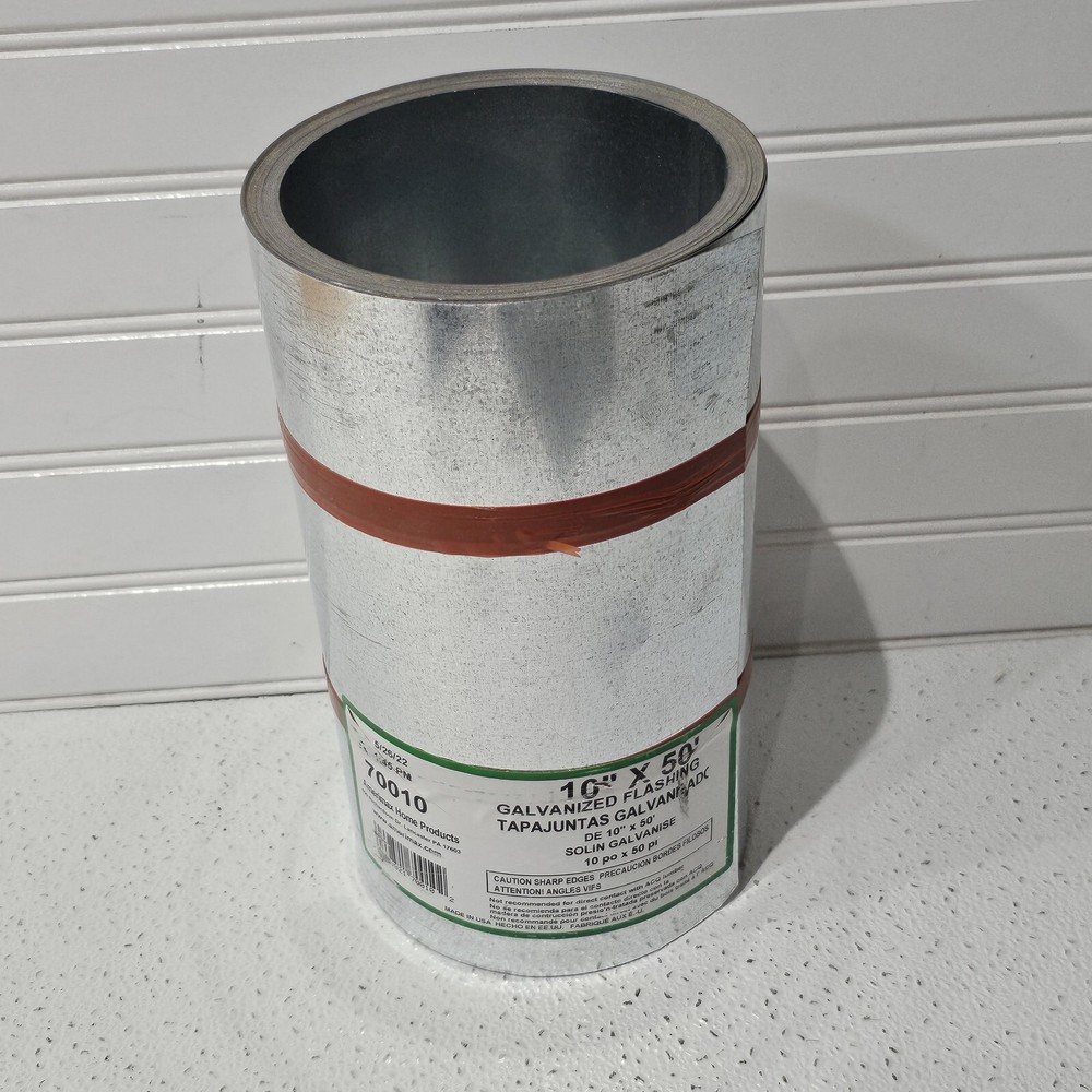 NEW Amerimax Galvanized Steel Huge Roll Valley Flashing Silver 10in x 50ft