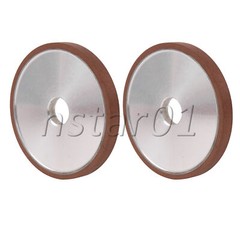 Flat Grinding Wheel Processing Grinder Metal Tool 180# 10cm Outer Dia Set of 2
