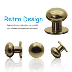 Jiozermi 24 Packs Mini Drawer Pulls, 0.39 Inch Diameter Round Knobs, Bronze