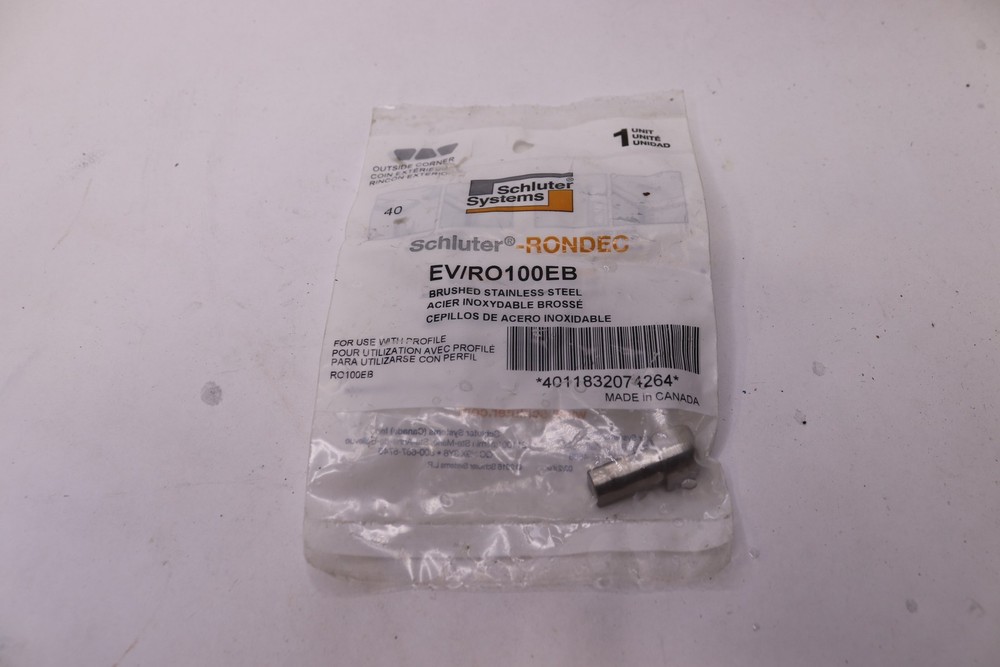 Schluter Systems Rondec Outside Corner Tile Edge Trim Brushed Stainless Steel