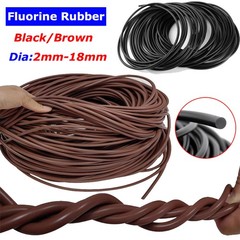 Black Brown Fluorine Rubber solid Round Sealing Strip O-ring Seal Cord Ø 2-18mm