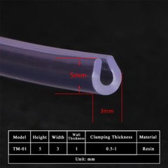 Resin Transparent U-Shaped Sealing Strip Glass Table And Chair Edge Banding