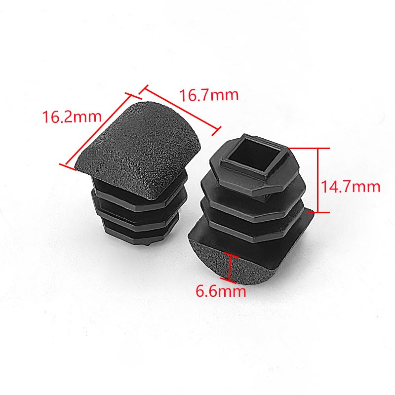 Domed Square Inserts Rectangular Tube End Caps Tubing Anti-Impact Bungs