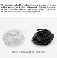 Crescent-Shaped PVC Seal Strip Window Door Wedge Gasket Protection Seals 2mm-5mm