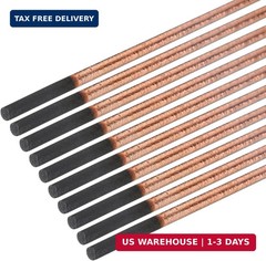 PATIKIL 20pcs 4mmx305mm(0.16″x12″) Carbon Arc Air Gouging Rods Copper Graphite C