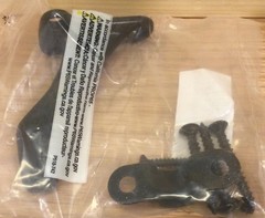 6 Pack 3 Inch Matte Black Hand Rail Bracket, Heavy Duty Hardware for Stairways.