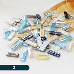 200G Bulk Shiny Glass Mosaic Tiles Patch Craft DIY Material Mixed Home Decor Art