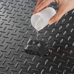 Diamond-Plate Rubber Flooring Roll, 3 mm x 4 ft x 6 ft Garage Floor Mat, SBR Rub