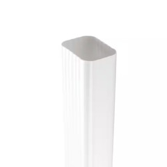 2 In. X 3 In. X 10 Ft. White Vinyl Downspout