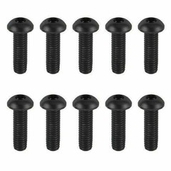 100pcs M3 Aluminum Alloy 7075 Hex Socket Button Head Screws Fittings Multicolour