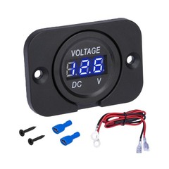 Car Battery Voltage Meter, Waterproof DC 12V 24V Digital Volt Meter, 12v Batt…
