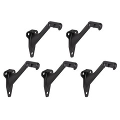 5-Pack Standard Handrail Brackets for Stairways and Hallways, Matte Black – ,…
