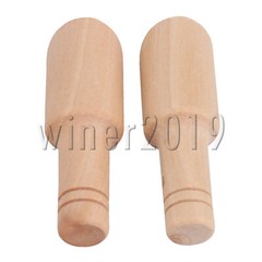 Wooden Small Salt Sugar Seasoning Scoops 15mm Depth 2.95×0.98inch Pack of 20