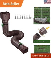 Rain Gutter Downspout Extensions, Downspout Extender for Rainwater Drainage F…