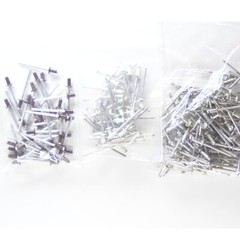 200pcs Pop Rivets Mixed Colors 40- Brown 45- White 115-Silver Hardware Clearout