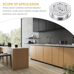 10pcs Wardrobe Mesh Hole Stainless Steel Louver Ventilation Cover Set