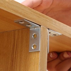 10PCS Right Angle 90 Degree Connection Brackets Furniture Cabinet Table (1569)