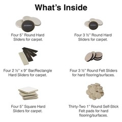 Super Sliders 4912895N Reusable Furniture Moving Kit For All Floor