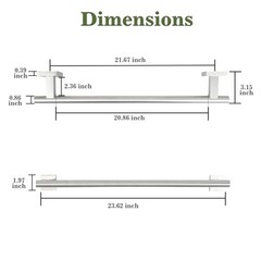 Alise Bathroom Towel Bar 24 Inch Towel Racks For Bathroom Sus304 Stainless