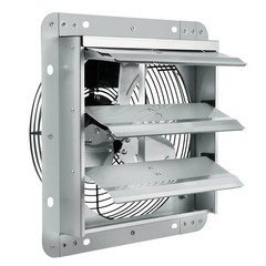 10” Shutter Exhaust Fan, High-speed 820 CFM, Aluminum Wall Mount Attic Fan with