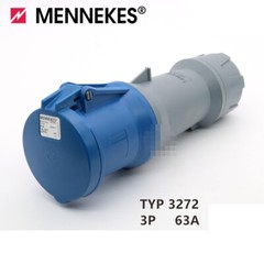 1PC NEW MENNEKES INDUSTRIAL Connector PowerTOP plus TYP 3272 63A 3P 230V IP44