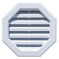 16 In. X 17.50 In. Polypropylene White Octagonal Gable Vent