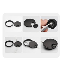 PC Desk Metal Grommet Table Cable Tidy Wire Hole Cover Chrome Brush35mm-80mm