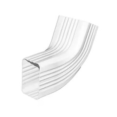 3 In. X 4 In. White Vinyl Downpipe – A/B Elbow Downspout Easy Attach for Gutter
