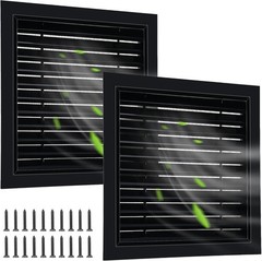 2 Pcs 18X18″ Gable Vent Aluminum Alloy Wall Vents Shed Attic Vent with Screen