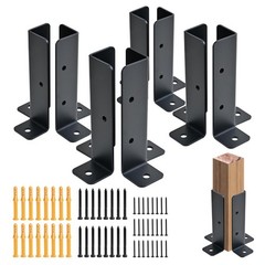 8 PCS Adjustable Deck Post Anchor Base Brackets Fit 1.5×1.5,2×2,2×4,4×4 Post,…