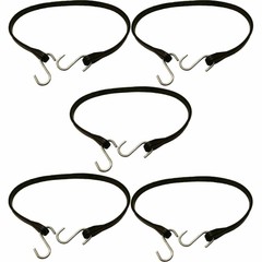 Peerless CC8415 15″ EPDM Rubber Bungee Tarp Straps with Hooks Pack of 5