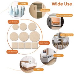Baipok Furniture Pads 300 Pack Premium Furniture Felt Pads Beige Huge Quantity