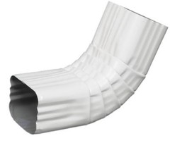 Gutter Front Elbow,Style A,75 Degree,White Galvanized Steel,2×3 In. – 33064