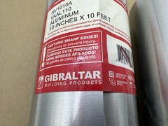 2) Gibraltar Building Products 10” x 10 ft Aluminum Roll Valley Flashing RV1010A