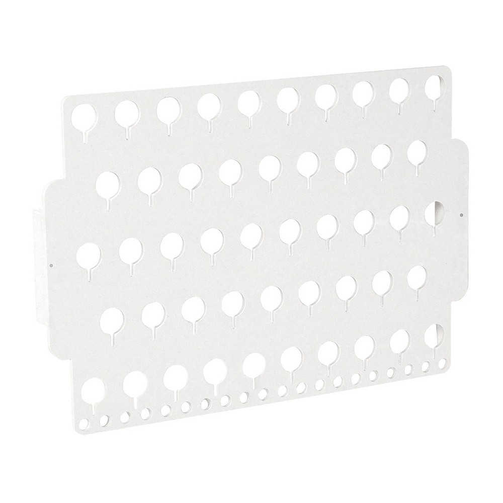 Designers Impressions JR30-WH White Acrylic Wall Mounted Jewelry Rack