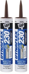 DAP Dynaflex 230 Premium Elastomeric Sealant, 10.1 oz (Pack of 2), Brown