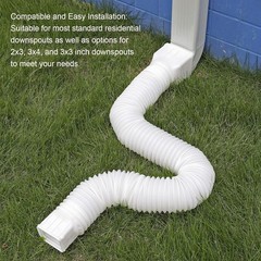 2 pack Flexible Rain Gutter Downspout Extensions,Drain Downspout Extender,Gutter