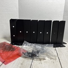 8 pcs Adjustable Deck Post Anchor Base Brackets,Heavy Duty Half Column Black