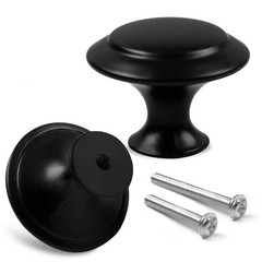 Romeda 18 Piece Drawer Hardware – Black 30mm 18 Pack, Round-type