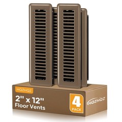 Floor Register 2×12, 4 Pack Floor Vent Covers for Home Floor Heavy Duty Steel…