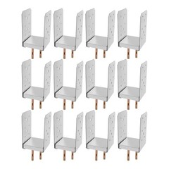 12 PCS Post Anchor Brackets, Adjustable Post Base, U-shaped Post Base, Silver