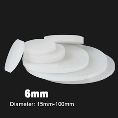 Thick 6mm Solid Silicone Disc Discs Round Silicone Pads Pad Sheet Φ15mm-100mm