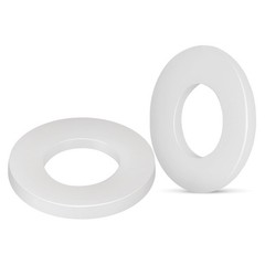Bykonh M5 White Nylon Flat Washers, 5mm ID 10mm OD 1mm x x 1mm,
