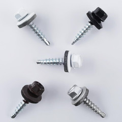 JEGONFRI 300Pcs #10 X 1 Galvanized Hex Head Self-Drilling Metal Roofing Screws,