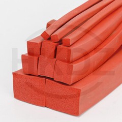 Red Silicone Rubber Sponge Square Strip Closed Cell Foam Backer Rod Seal 3 -50mm