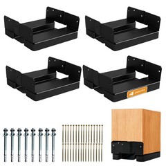 8×8 Post Base for Concrete Heavy Duty Black ECoated 8×8 Post Bracket Anchor A…
