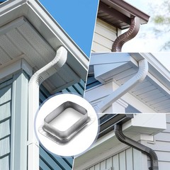 VYH 2″ x 3″ Rain Gutter Downspout Drop Outlet Aluminum K Style (4 Pack) 2 x 3